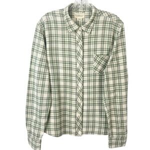Denim & Supply Ralph Lauren Green Plaid Button Down Shirt Cotton Women's XL